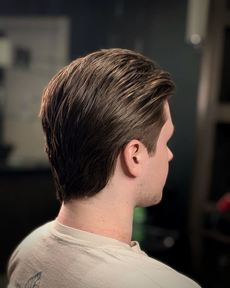 After: slick back with a taper, BC Barber Shop