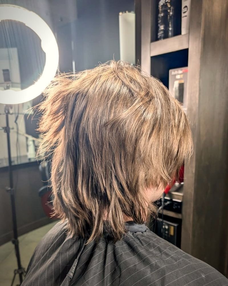 Before: slick back with a taper, BC Barber Shop