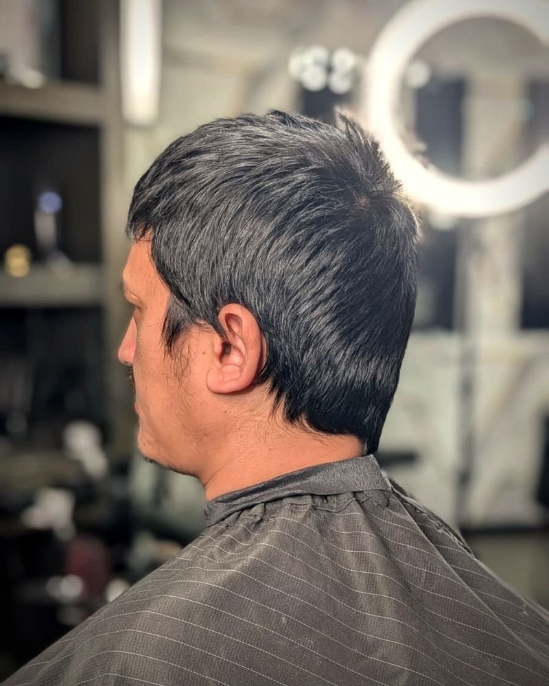 Before: skin fade with a design line, BC Barber Shop