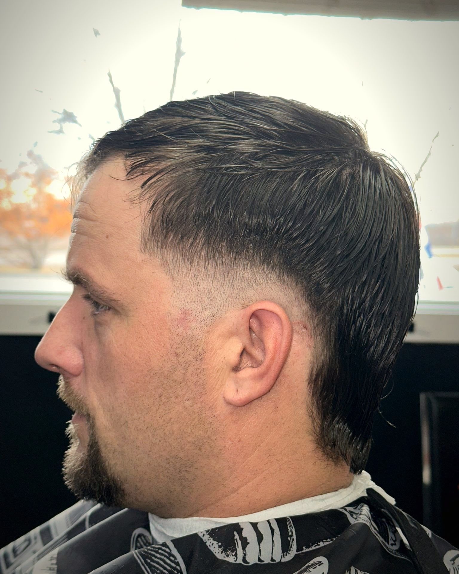 Modern mullet with a taper fade, BC Barber Shop